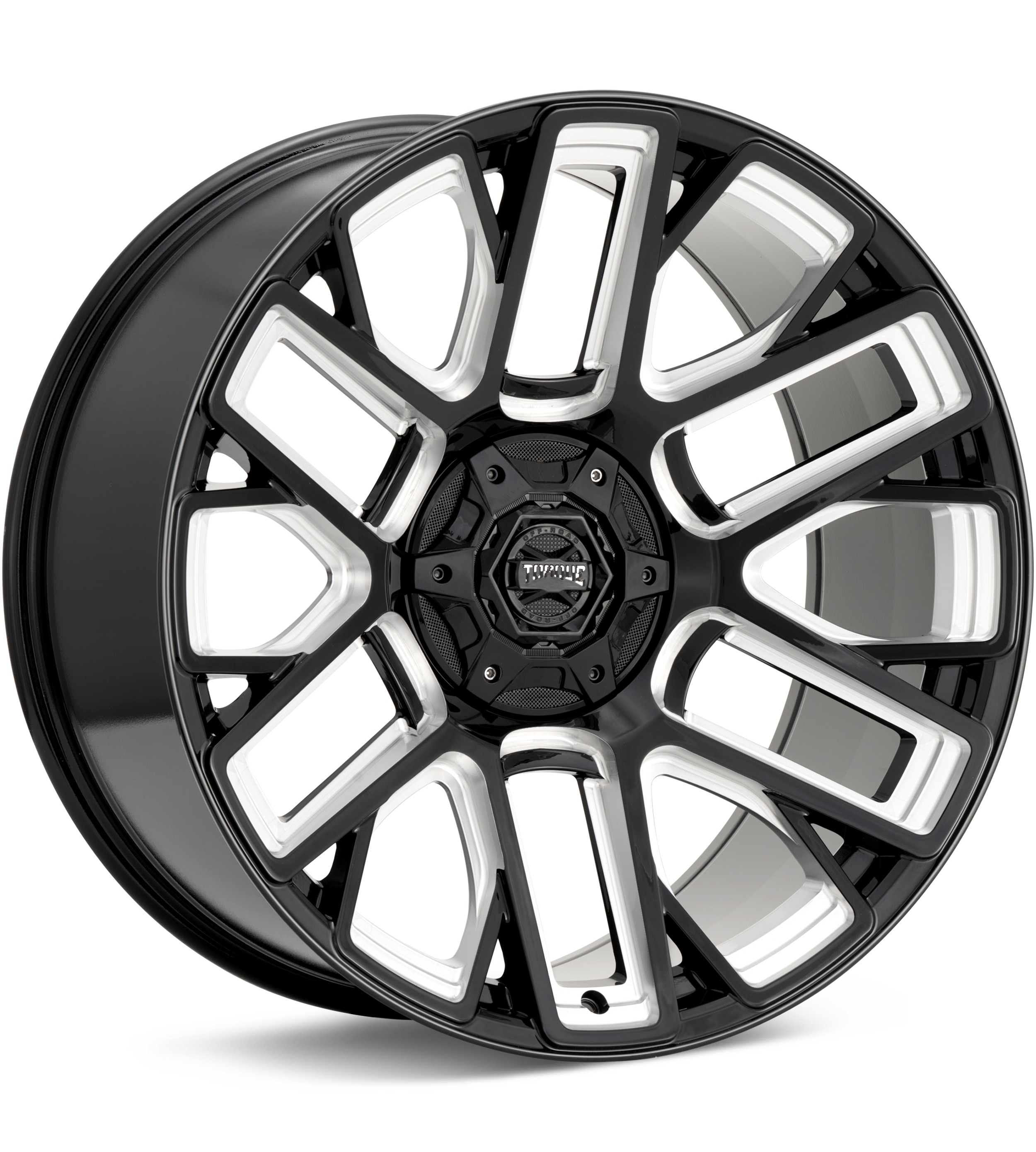 Torque Wheels Slope Gloss Black w/Milled Accent Wheels 20 In 20x9 -12