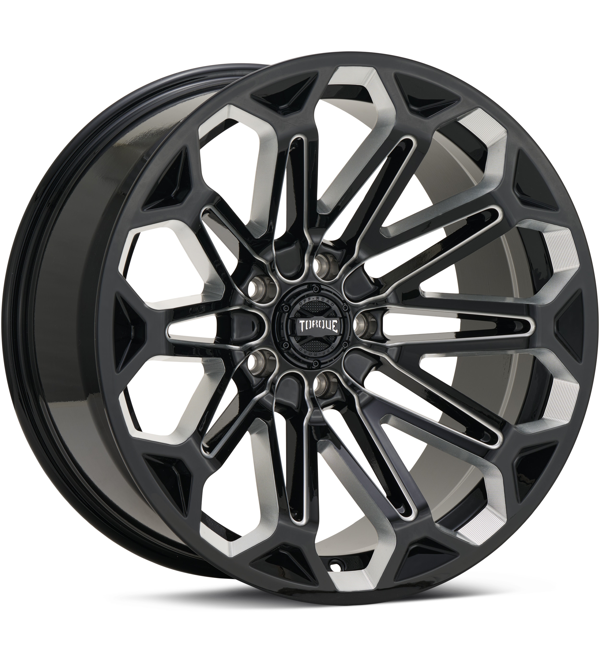 Torque Wheels Xcelerate Gloss Black w/Milled Accent Wheels 20 In 20x10 -18 406C20107333N18