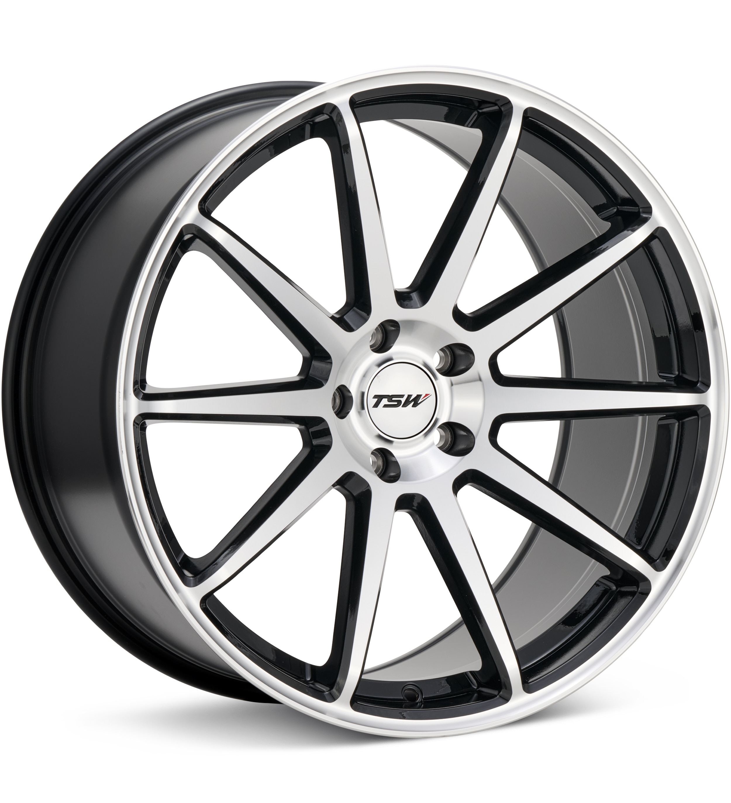 TSW Canard Machined w/Gloss Black Accent Wheels 20 In 20x9 +27 TW004BD20905227