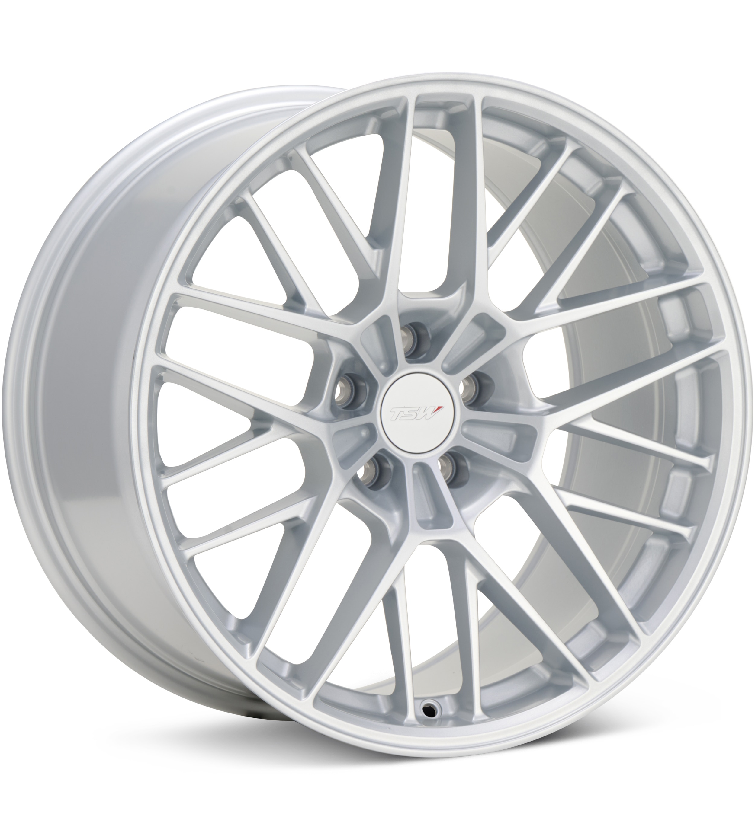TSW Daytona Gloss Silver Wheels 21 In 21x10.5 +30