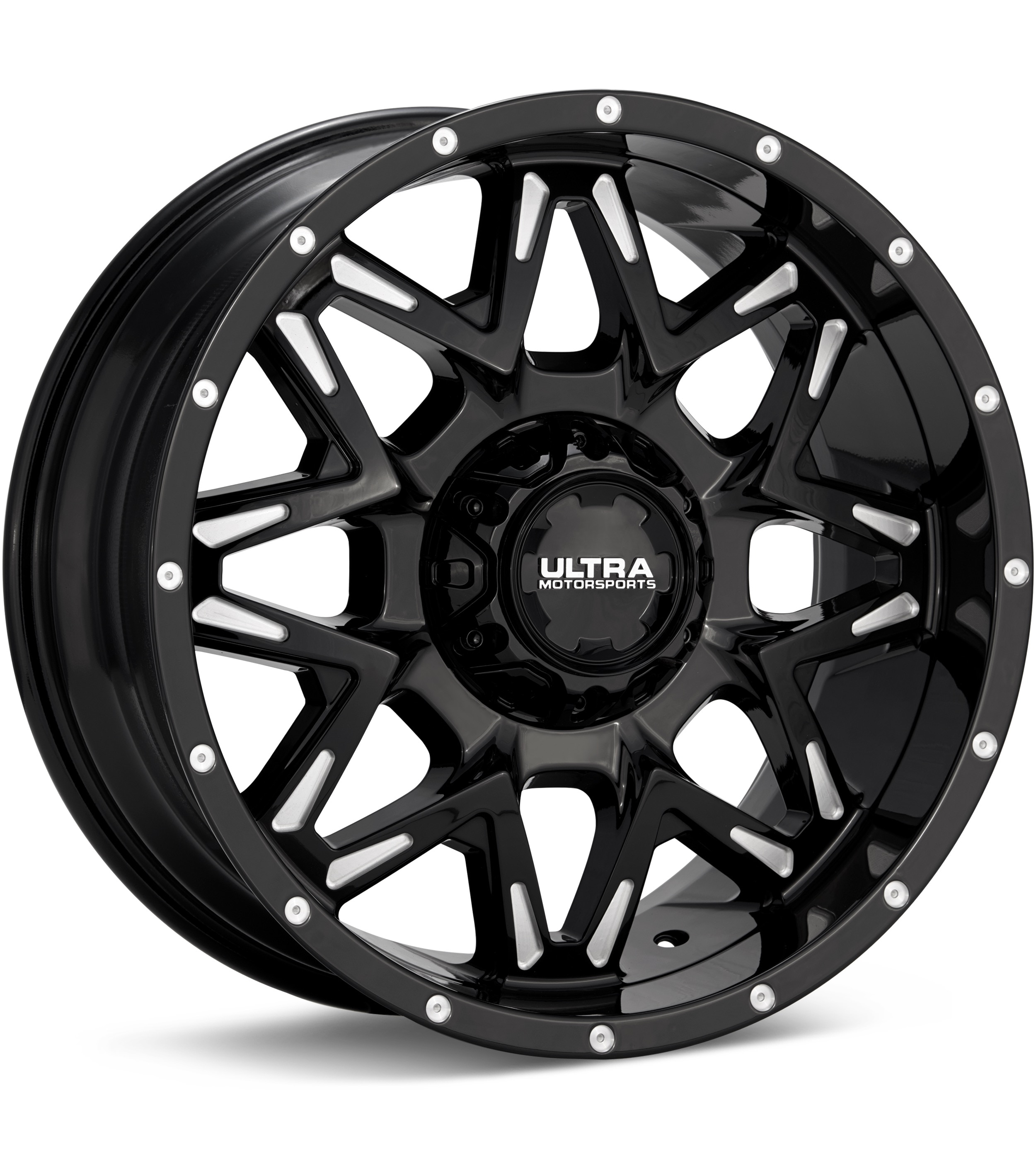 Ultra Carnivore Black w/Milled Accent Wheels 22 In 22x12 -44