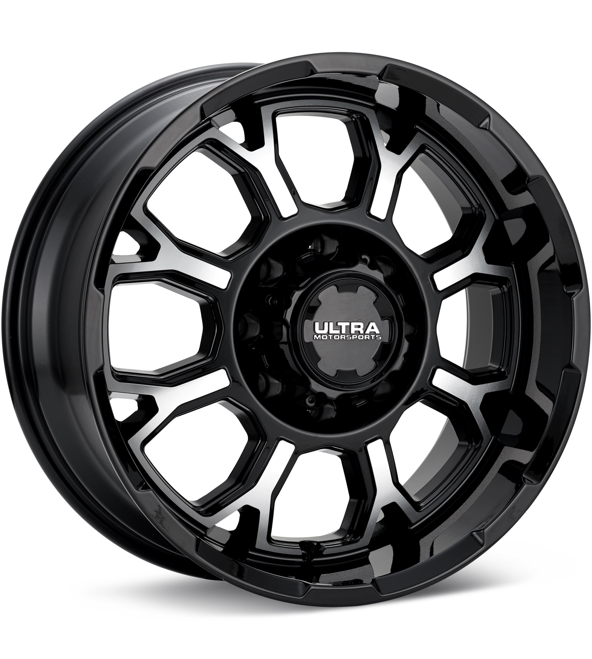 Ultra Commander 8-Lug Machined w/Gloss Black Accent Wheels 17 In 17x9 +12