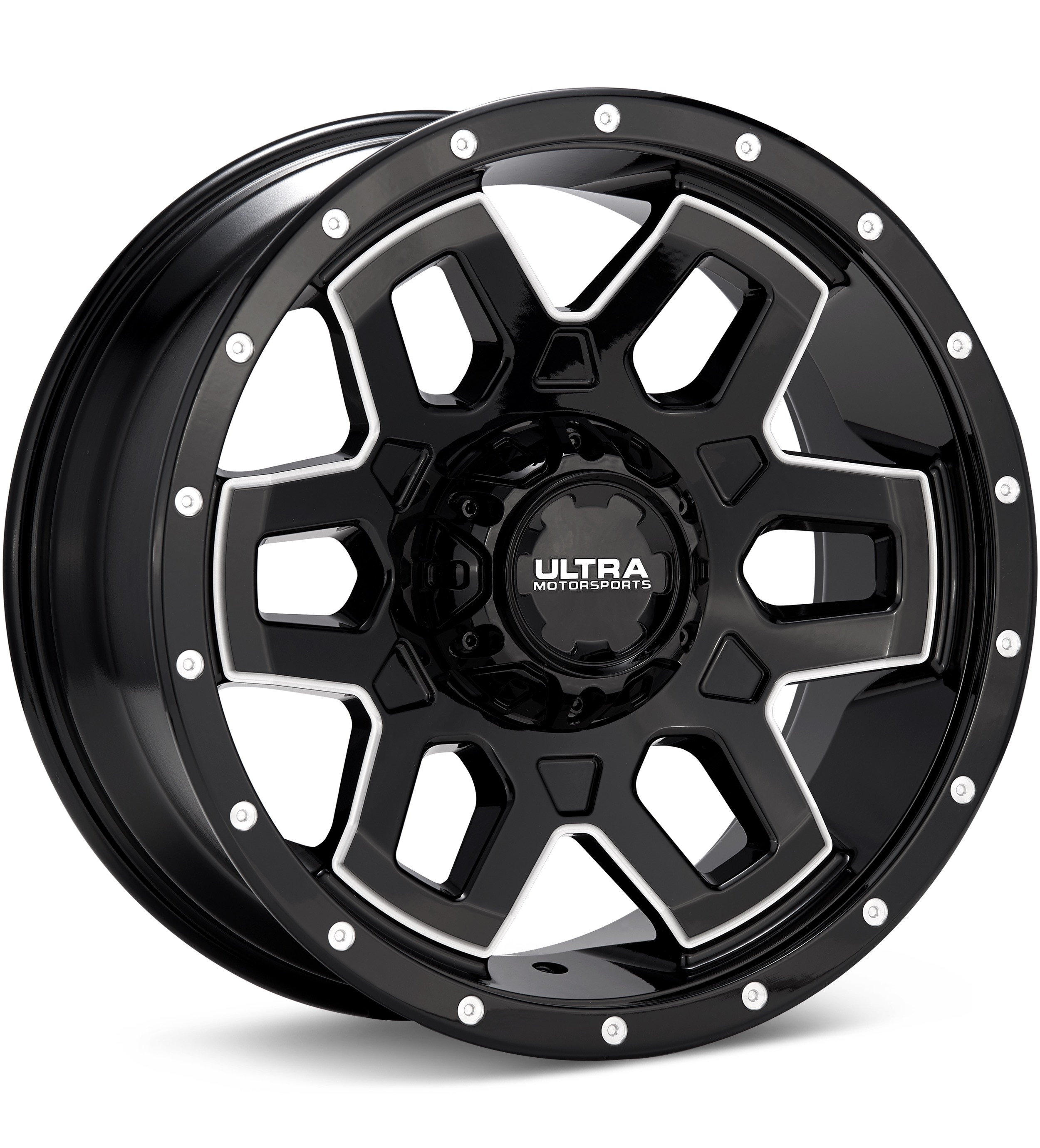 Ultra Warlock Black w/Milled Accent Wheels 20 In 20x9 +18