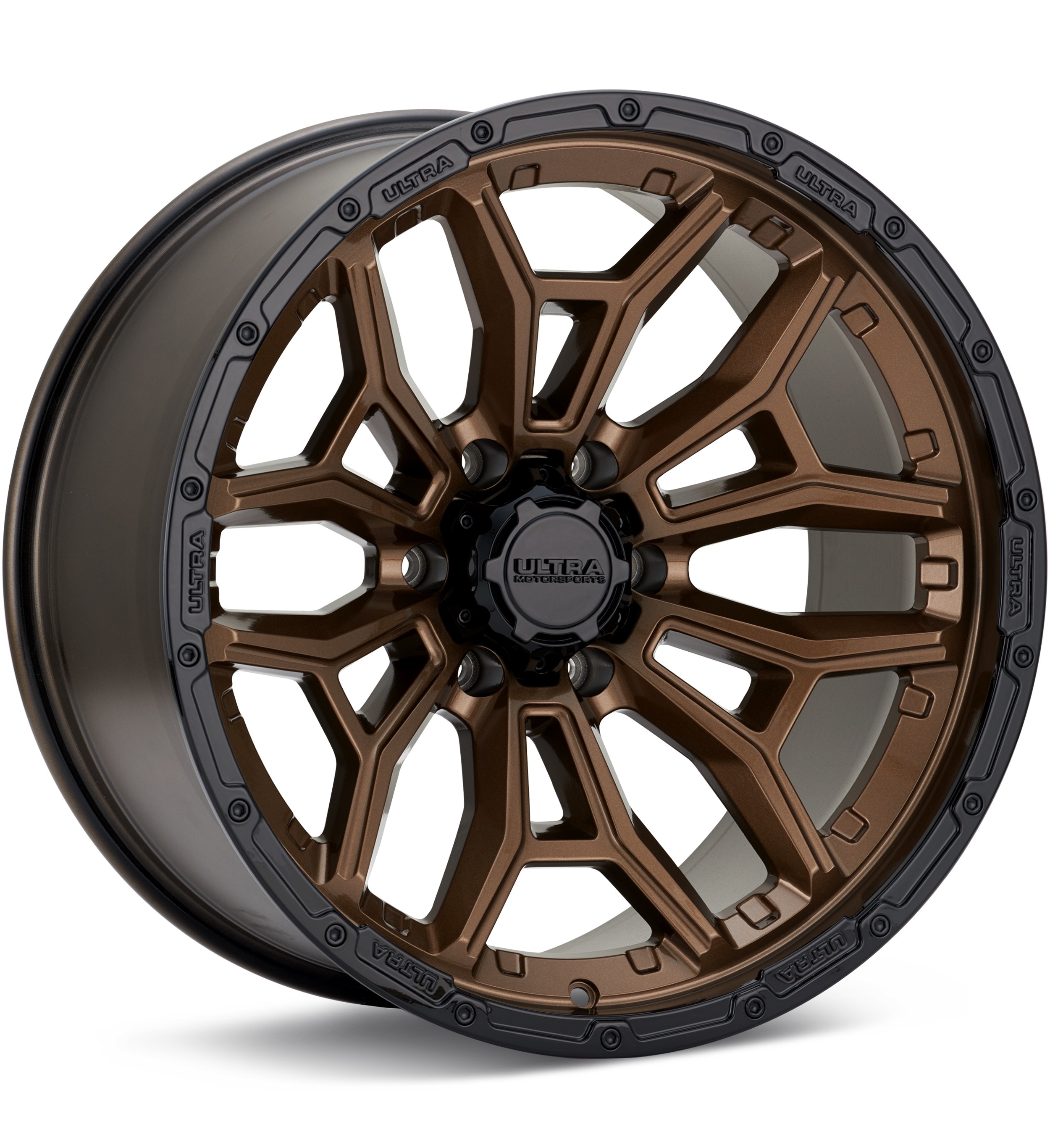 Ultra Warmonger 6 Bronze w/Gloss Black Lip Wheels 20 In 20x10 -25