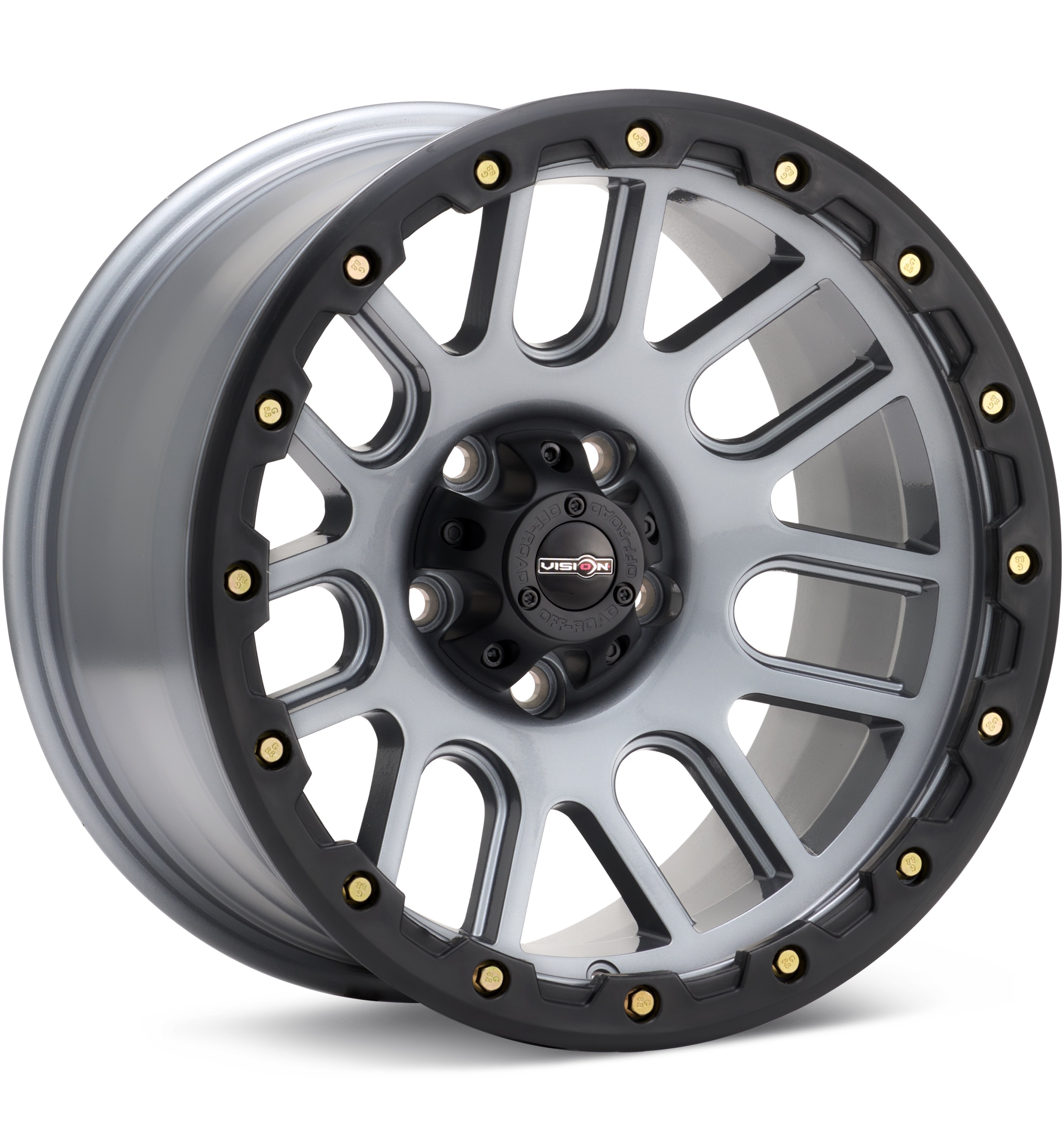 Vision Wheel Nemesis Deep Lip Gunmetal w/Removable Lip Wheels 17 In 17x9 -12