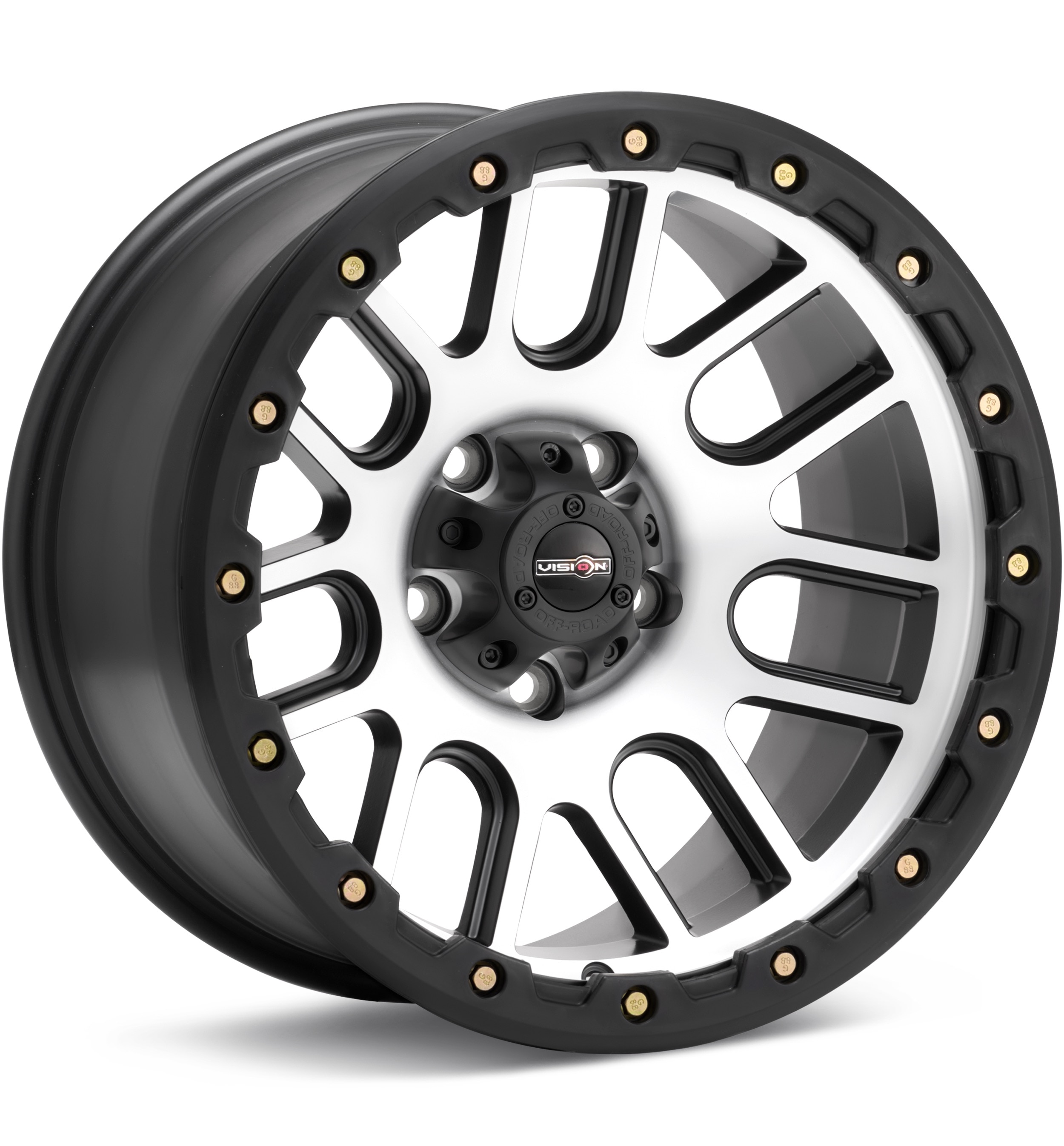 Vision Wheel Nemesis Deep Lip Machined Black w/Removable Lip Wheels 17 In 17x9 -12