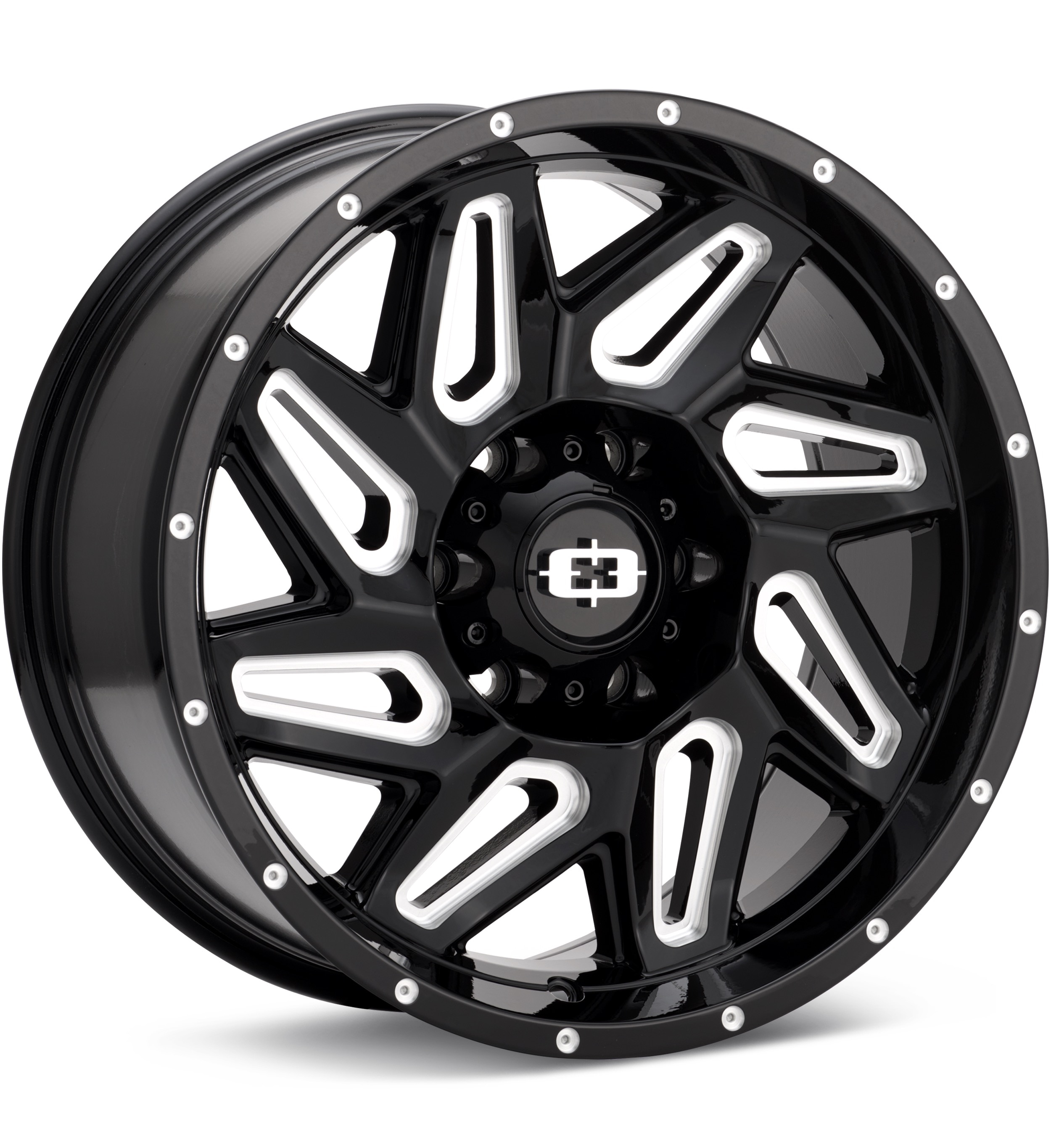 Vision Wheel Spyder Gloss Black w/Milled Accent Wheels 20 In 20x9 +12