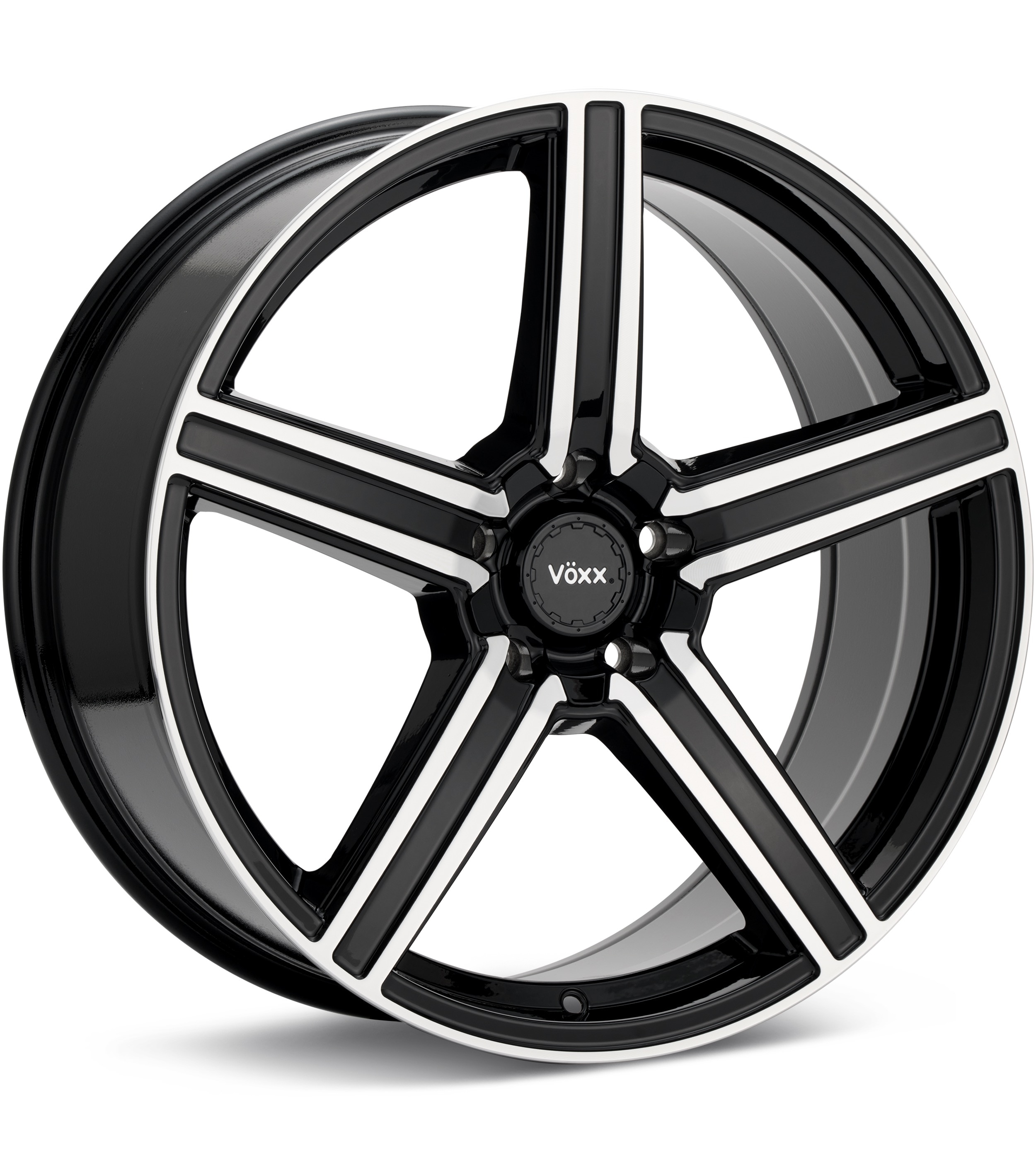 Voxx Road Wheels Como Machined w/Gloss Black Accent Wheels 17 In 17x7.5 +40
