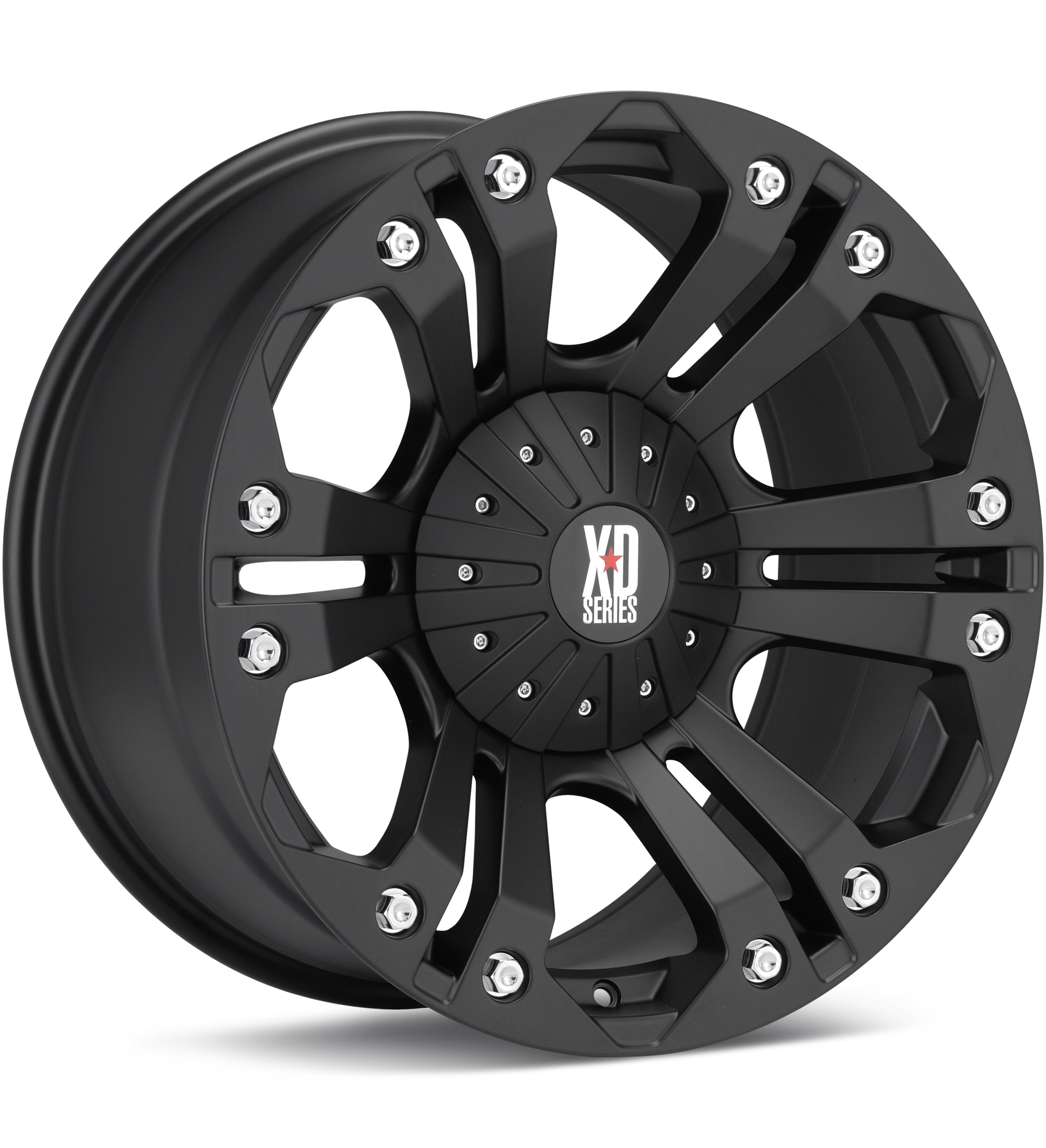 XD Wheels XD778 Monster Black Wheels 18 In 18x9 -12