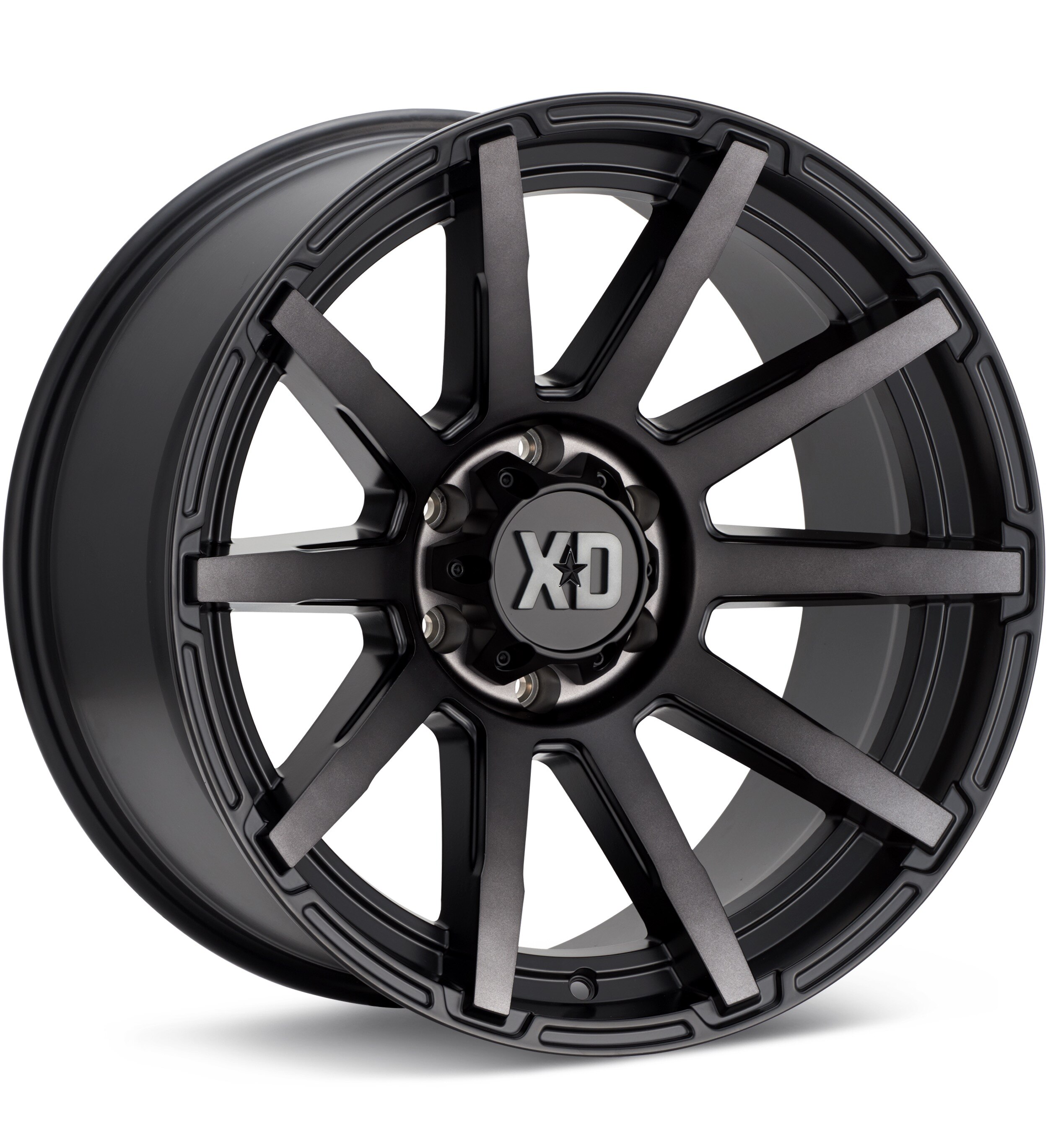 XD Wheels XD847 Outbreak Black Machined w/Grey Tint Wheels 18 In 18x9 0