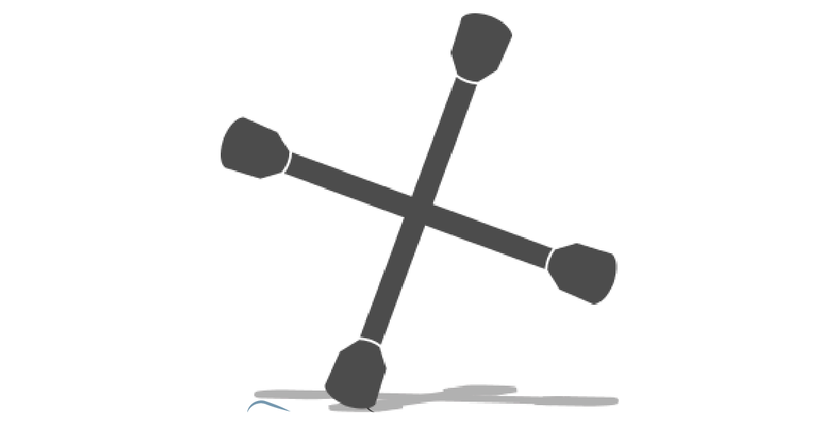 Installation-ready tire and wheel package icon with mounted and balanced wheels