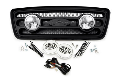 Hella ford f150 grill with halogen driving lights #4