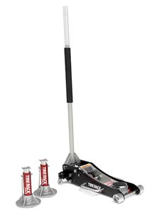 Tire Rack Aluminum Service Jack and Jack Stand Set Tire Rack Aluminum Service Jack and Jack Stand Set