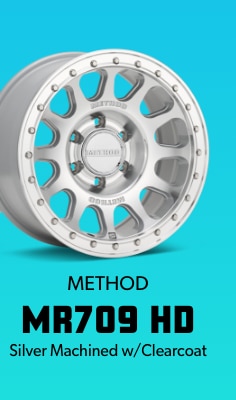 Method MR709 HD Silver Machined w/Clearcoat Wheel