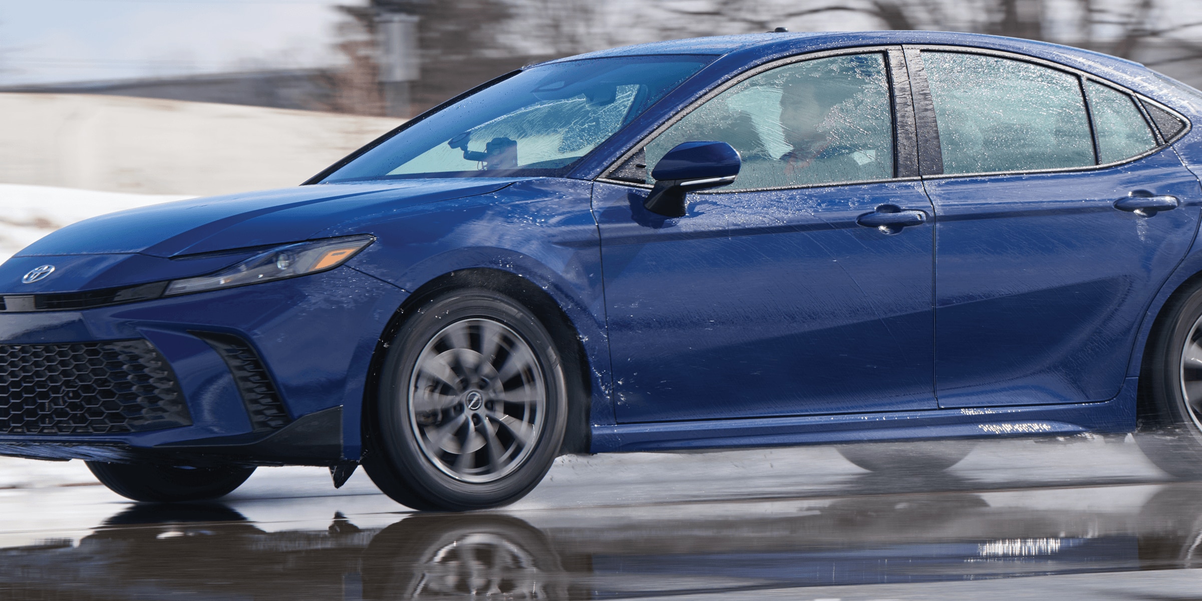 Testing Continental’s Latest All-Weather Tire the SecureContact AW on the wet track with the 2025 Toyota Camry