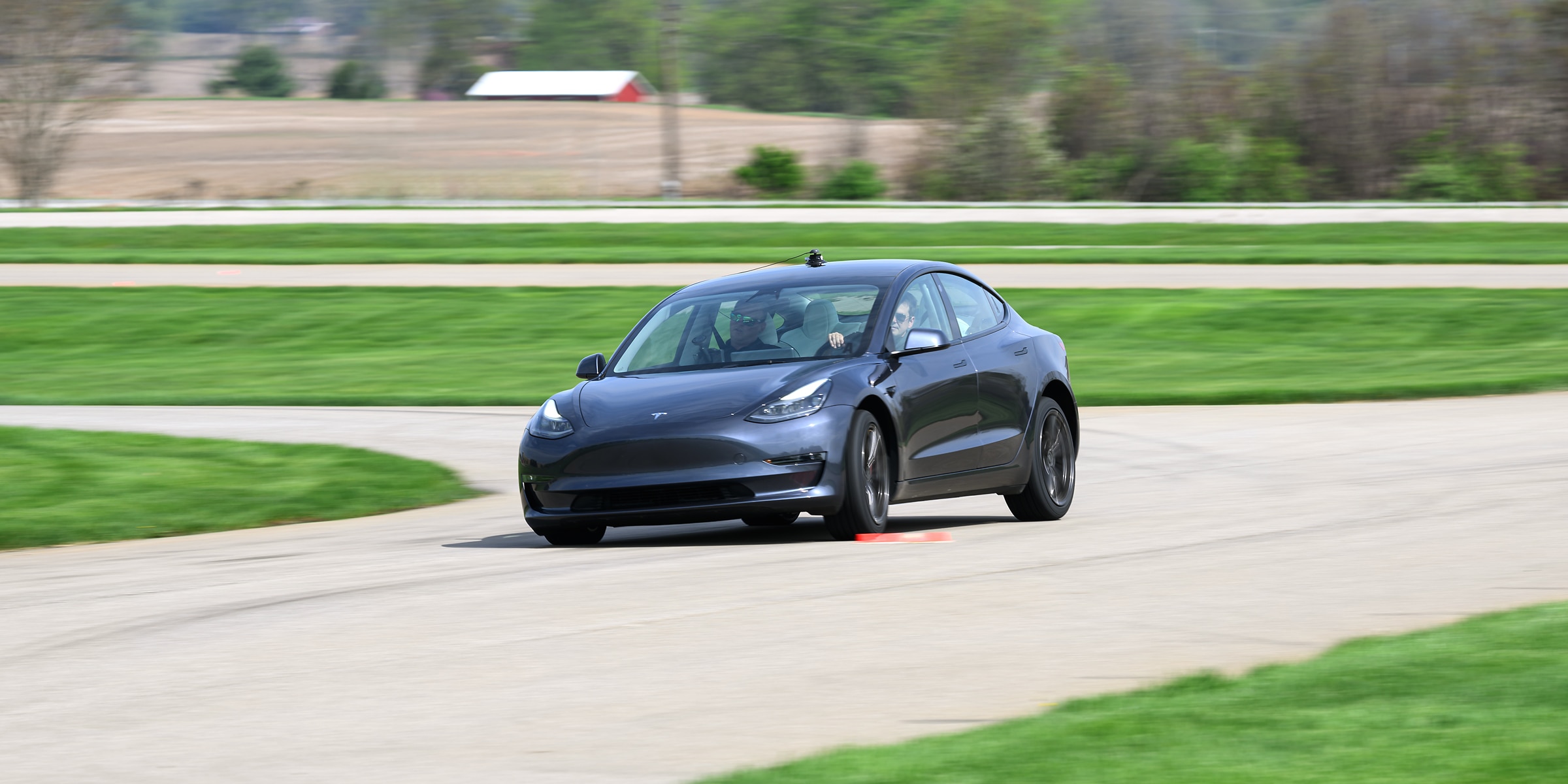 Testing the best EV tires using a Tesla Model 3 on the Tire Rack test track