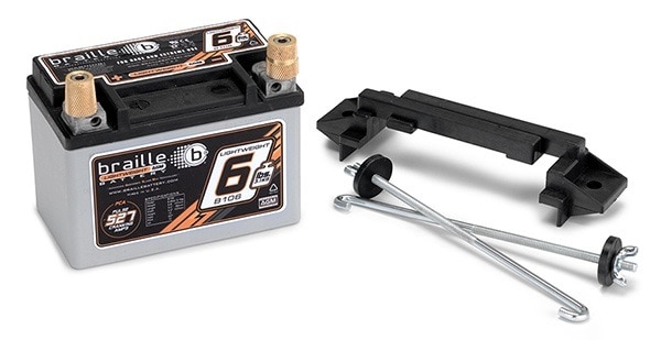 BRAILLE RACE BATTERY 6# WITH  FRP MOUNT B106FRP6