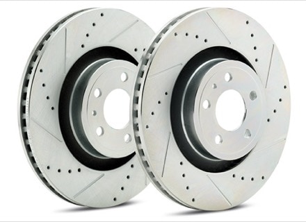 PowerStop Evolution Drilled, Slotted & Zinc Plated Rotors EBR1048XPR