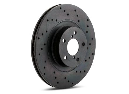 R1 Concepts eLine Black Slotted Rotor