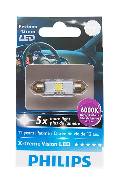 Philips 41-43MM X-tremeVision LED 6000K Bulb 129466000KX1