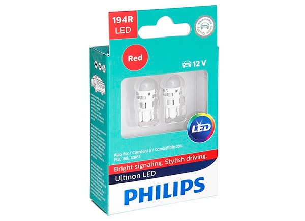 Philips 194 Ultinon LED - Red 194RULRX2