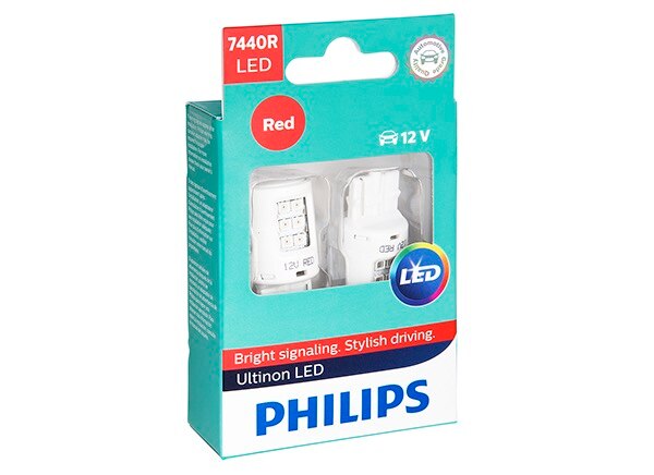 Philips 7440 Ultinon LED - Red 7440RULRX2