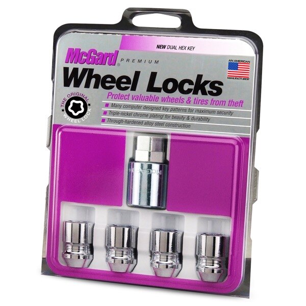 24154 Chrome Cone Seat Wheel Lock Set M12x1.25 24154