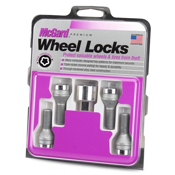 27204 Chrome Bolt Style Cone Seat Wheel Lock Set M12x1.5 27204