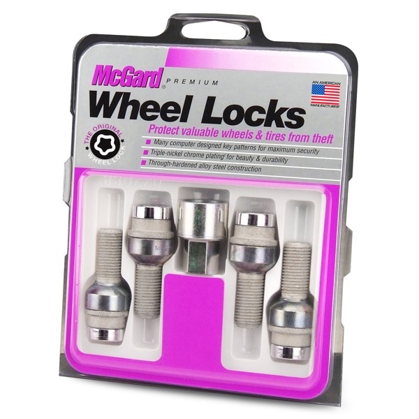 28020 Chrome Bolt Style Radius Seat Lock Bolt Set M14x1.5 28020