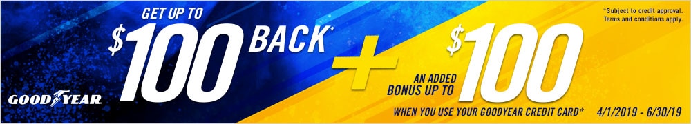 Goodyear: Get Up to $100 Back* via Mail-in Rebate