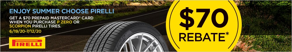 Enjoy Summer and Get a $70 Rebate from Pirelli