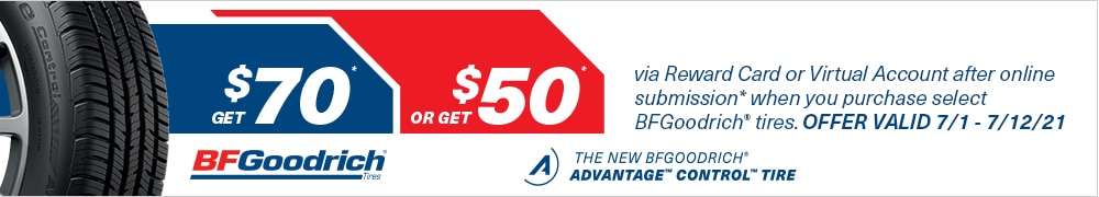 BFGoodrich® Tires: Get Up to $70* Back