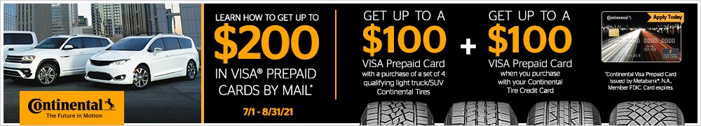 Continental: Get Up to a $100 VISA Prepaid Card