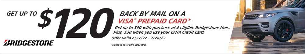 Bridgestone: Get $90 Back by Mail