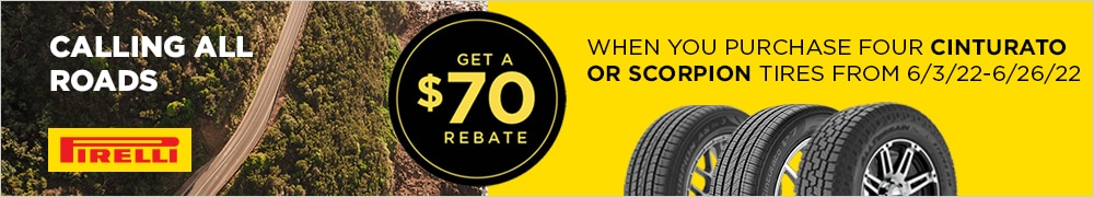 Pirelli: Get a $70 Rebate