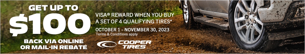 Cooper: Get Up to $100 Via Visa® Reward
