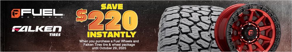 Save $220 Instantly When You Buy Select Tire & Wheel Packages