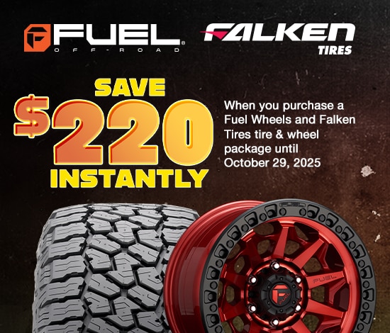 Save $220 Instantly When You Buy Select Tire & Wheel Packages