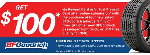 Buy a set of 4 and get $100 after online submission*
