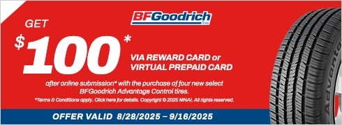 Buy a set of 4 and get $100 after online submission*
