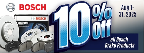 Save 10% on all Bosch Brake Products