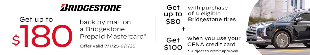 Bridgestone: Get Up to $80 Back by Mail