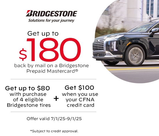 Bridgestone: Get Up to $80 Back by Mail
