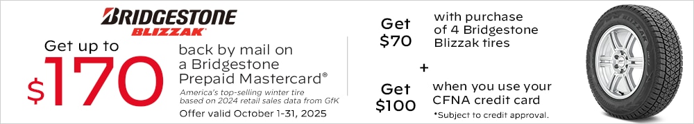 Bridgestone Blizzak: Get $70 Back by Mail