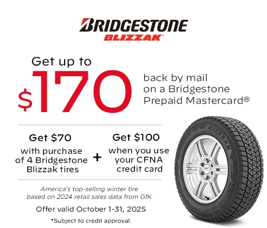 Bridgestone Blizzak: Get $70 Back by Mail