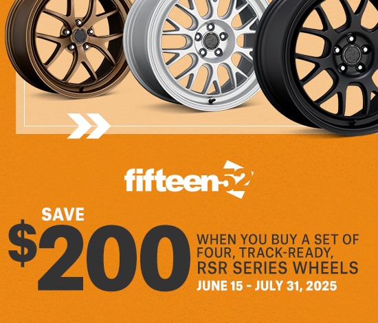 Save $200 on a Set of Four fifteen52 RSR Series Wheels