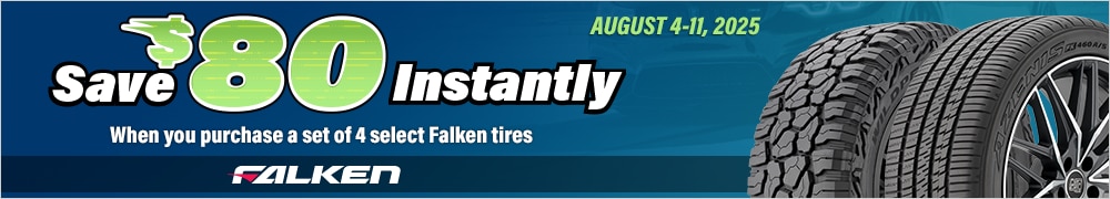 Buy 4 Select Falken Tires, Save $80 Instantly