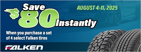 Buy 4 Select Falken Tires, Save $80 Instantly