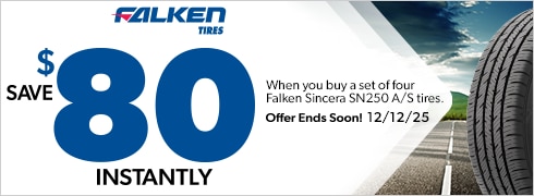Buy 4 Falken Sincera SN250 A/S Tires, Save $80 Instantly