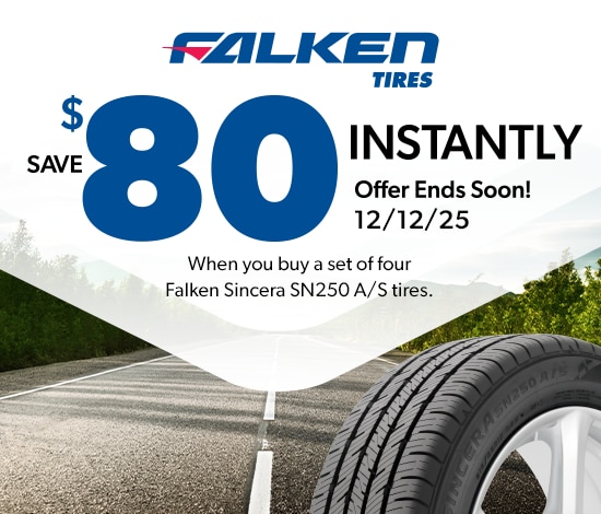 Buy 4 Falken Sincera SN250 A/S Tires, Save $80 Instantly